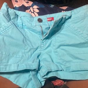 Teal shorts size 5